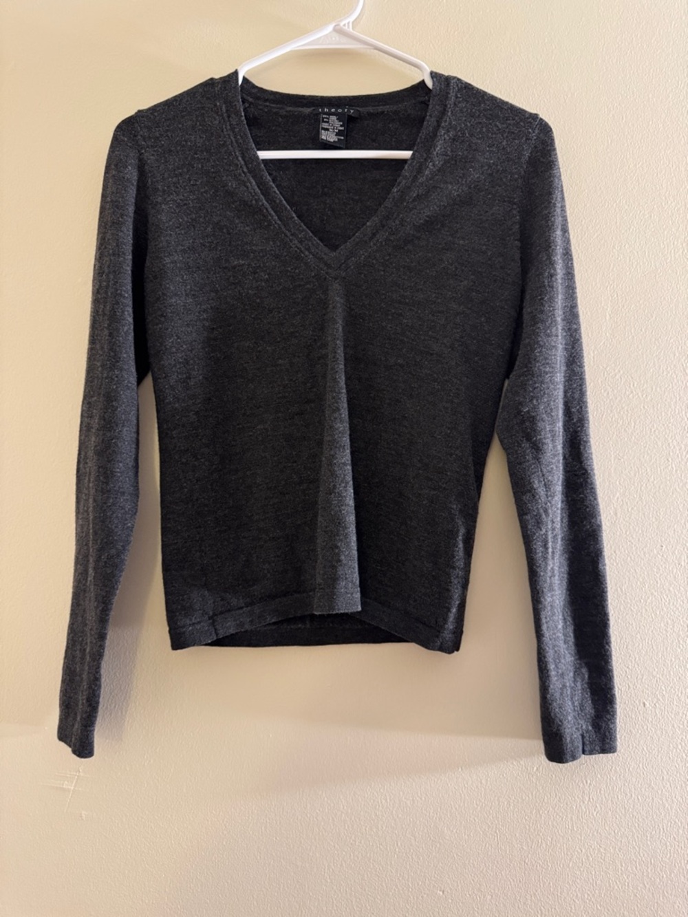 THEORY V Neck Wool Sweater